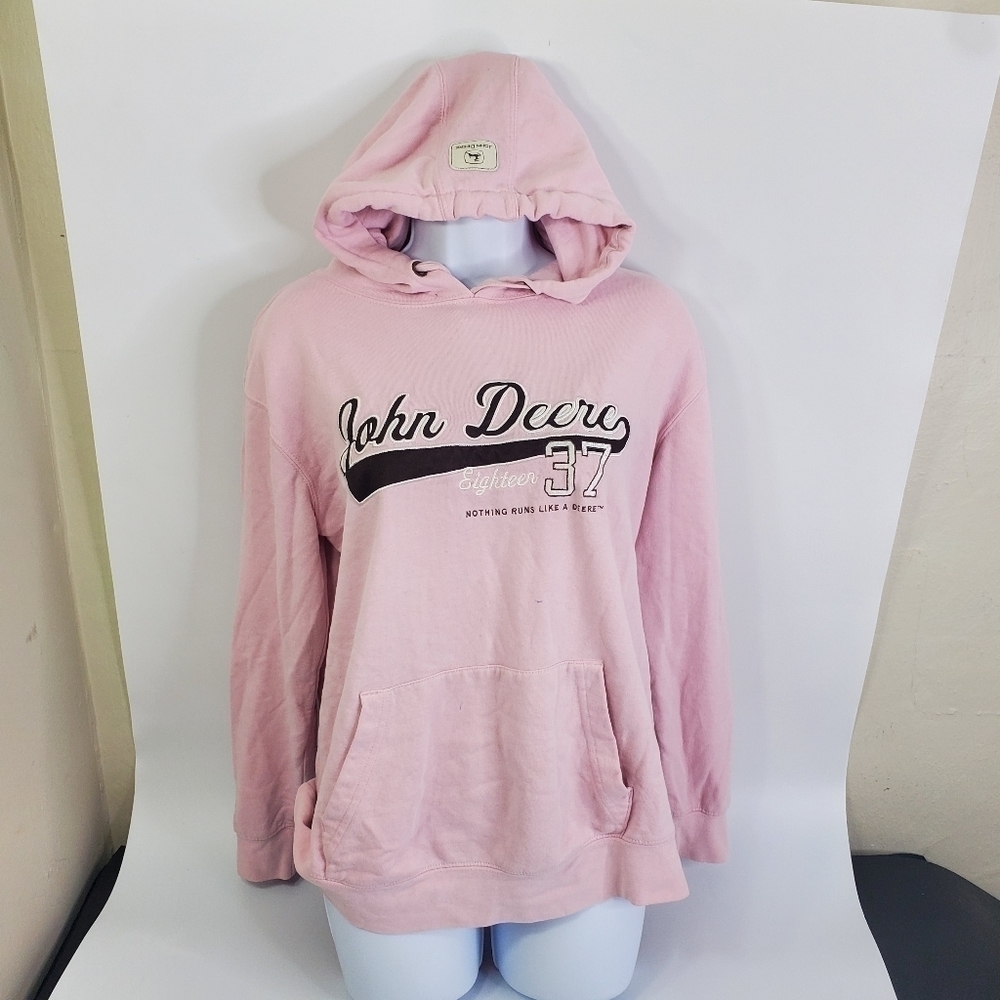 John Deere Women's Hoodie Size Medium Pink